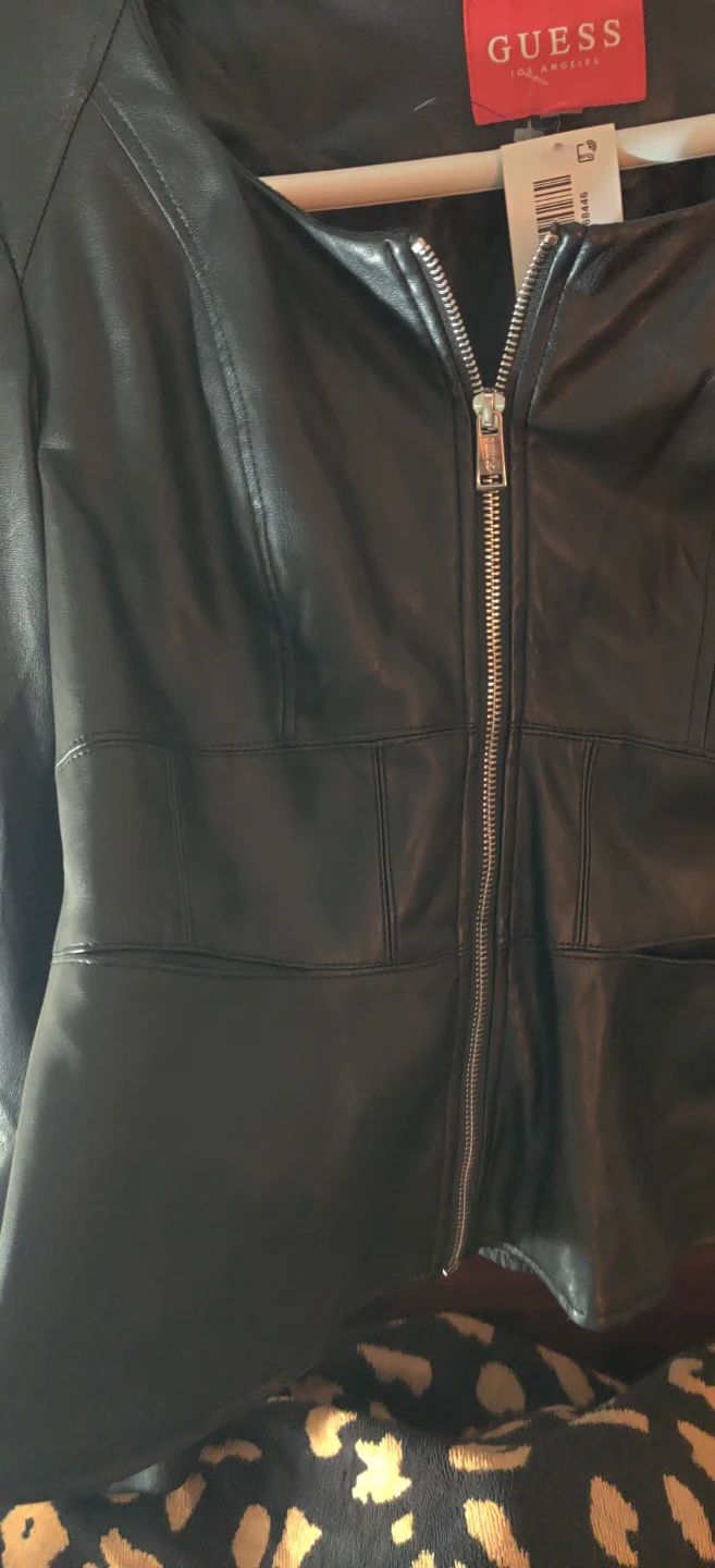 Black Faux Leather Jacket by Guess - photo 2