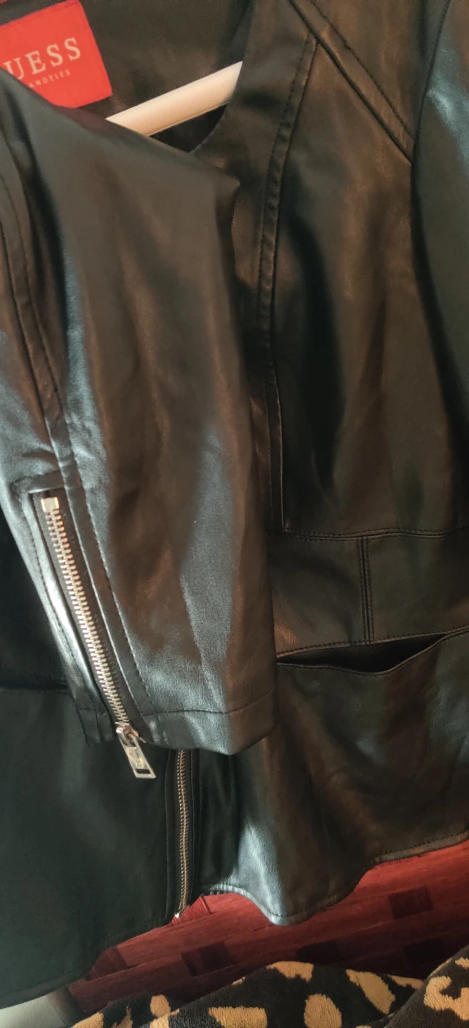 Black Faux Leather Jacket by Guess - photo 3