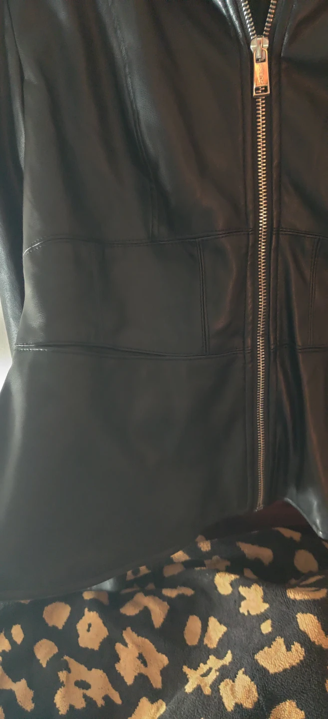Black Faux Leather Jacket by Guess - photo 4