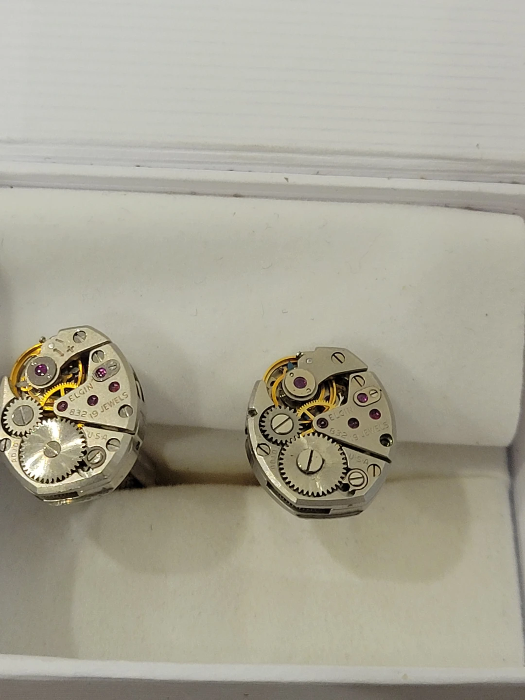 Elgin 19 Jewels Watch Movement Cufflinks - photo 2