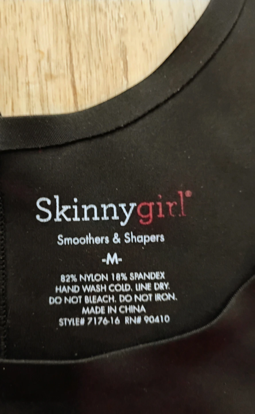 Skinnygirl Smoother & Shaper Tank Top - Black, Size M - photo 2