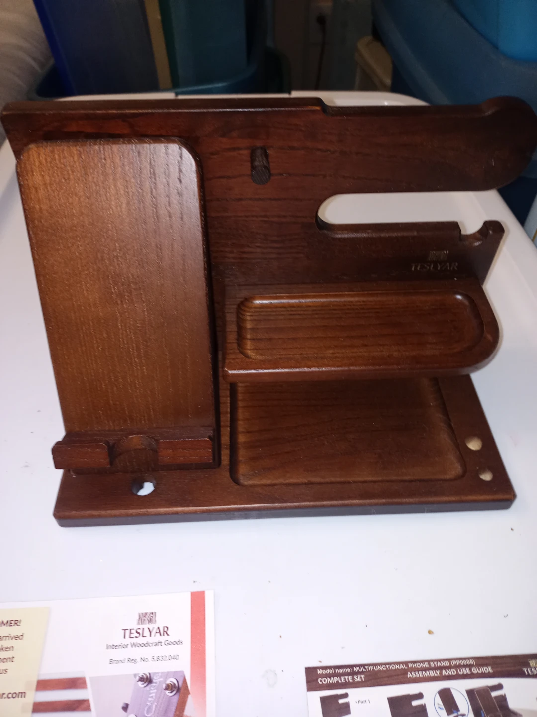 TESLYAR Wood Phone Docking Station