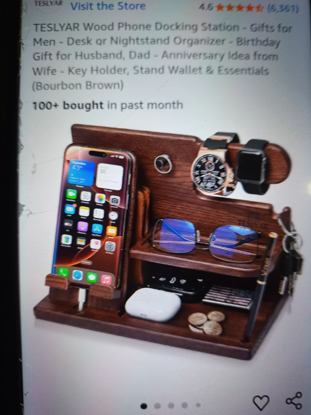 TESLYAR Wood Phone Docking Station - photo 3