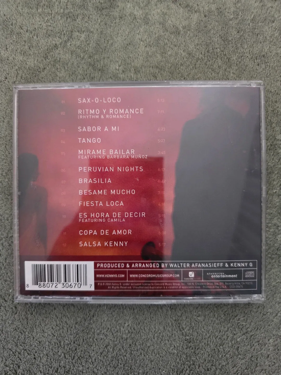 Kenny G Rhythm & Romance CD - photo 2