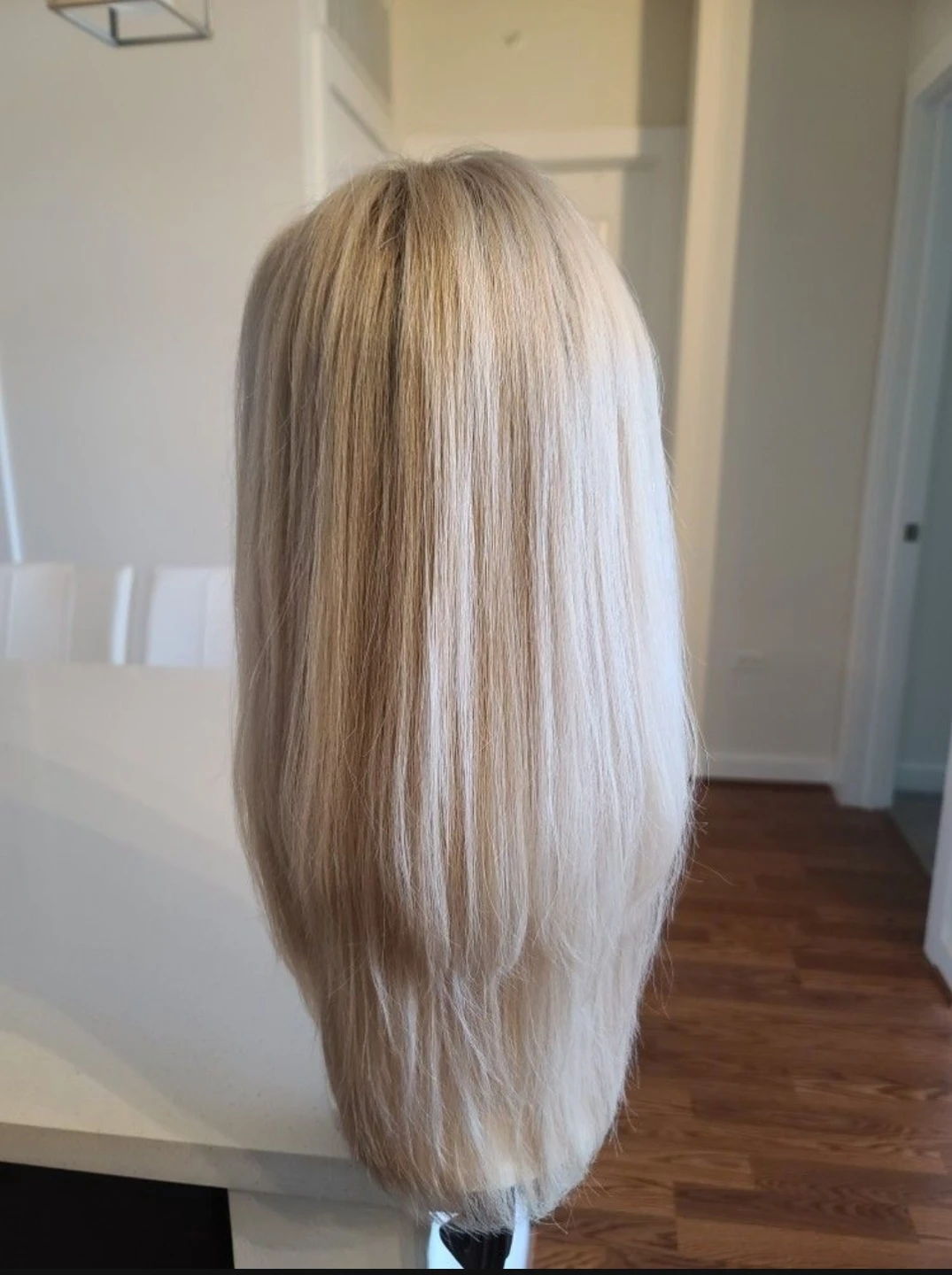Beautiful 22" Human Hair Lace Top Blonde Wig