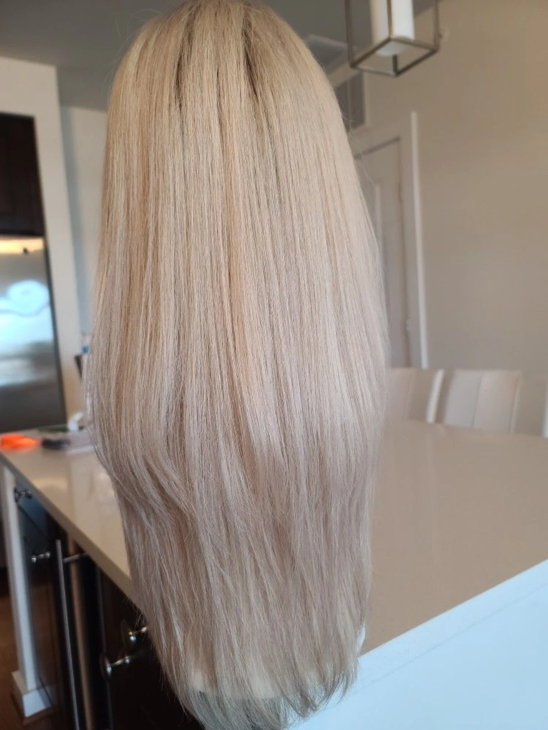 Beautiful 22" Human Hair Lace Top Blonde Wig - photo 3