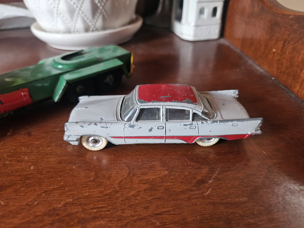 Vintage Diecast Car - Silver and Red