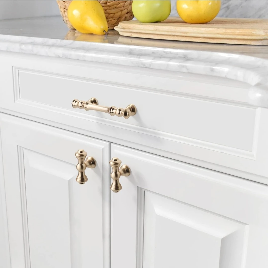 10 Pack 3 Inch Brushed Brass Kitchen Cabinet Handles - photo 4