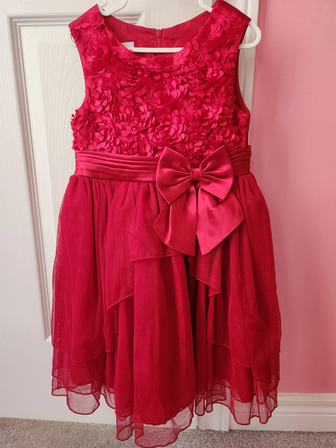 Girls Red Party Dress
