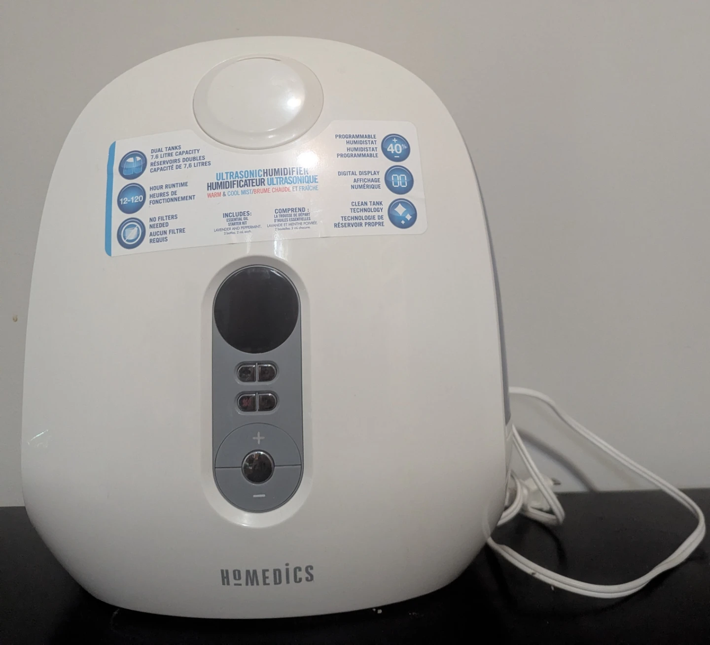HoMedics Ultrasonic Humidifier