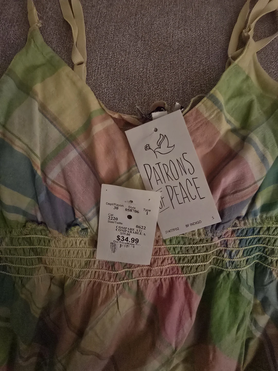 Patrons of Peace Plaid Sundress Size S - photo 2