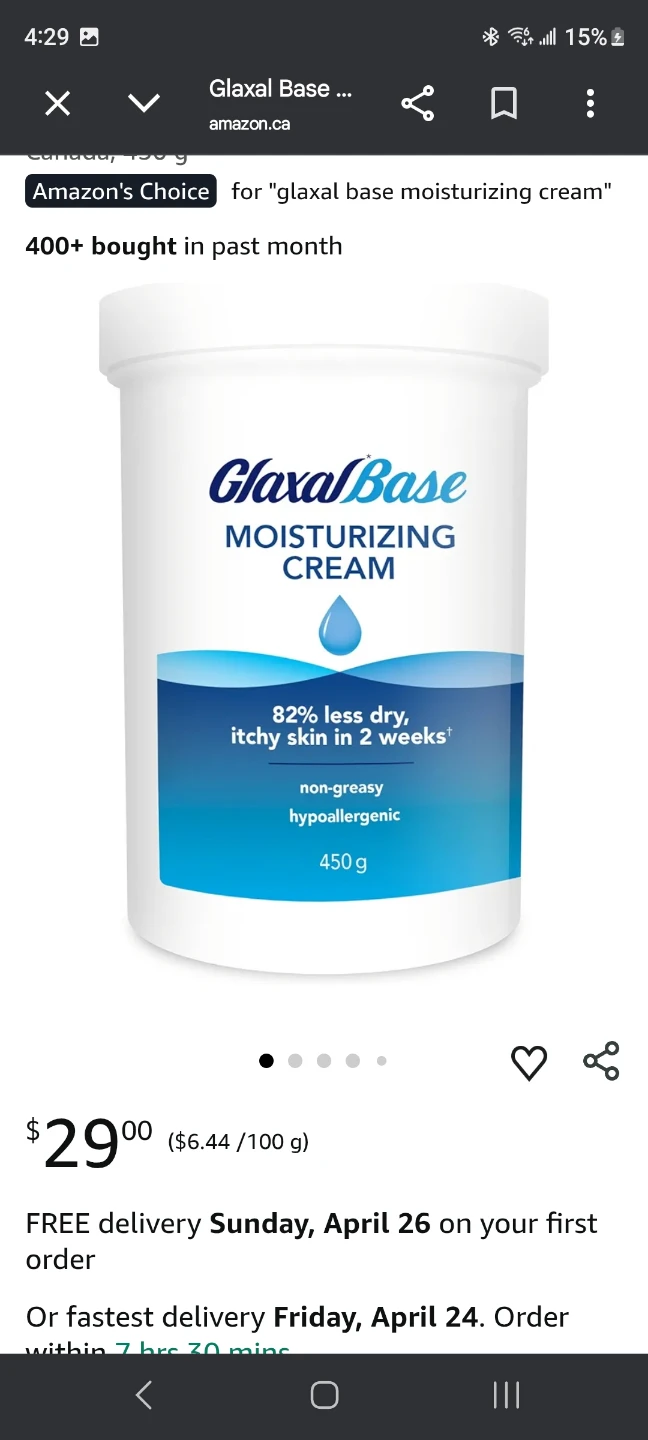 Sealed Glaxal Base Moisturizing Cream 450g 🌱 - photo 3
