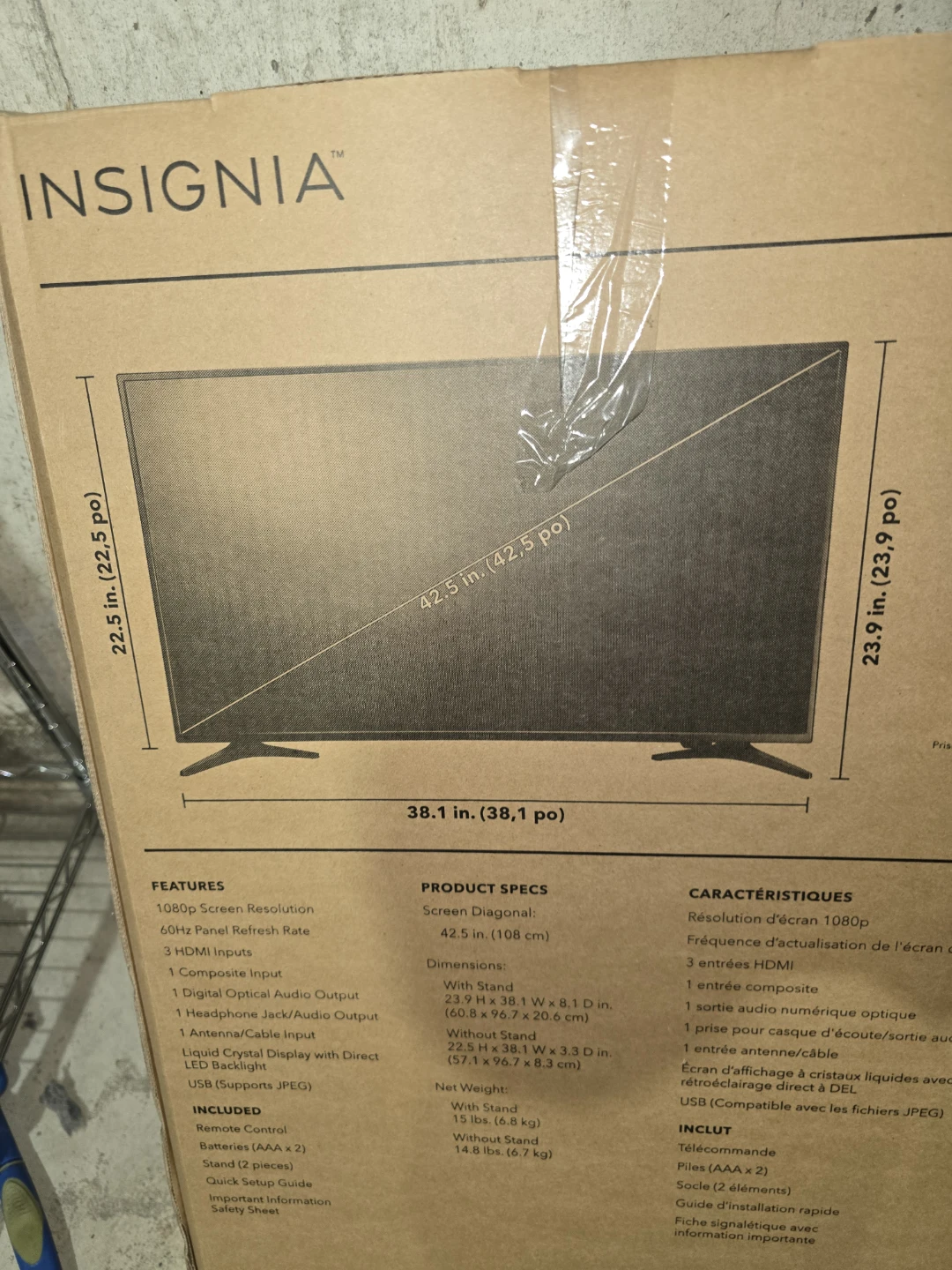 Insignia 43" LED TV 1080p - photo 3