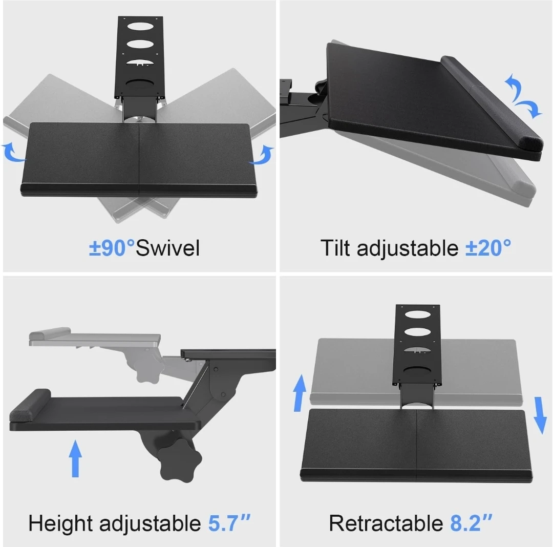 Suptek Under Desk Keyboard Tray - photo 4