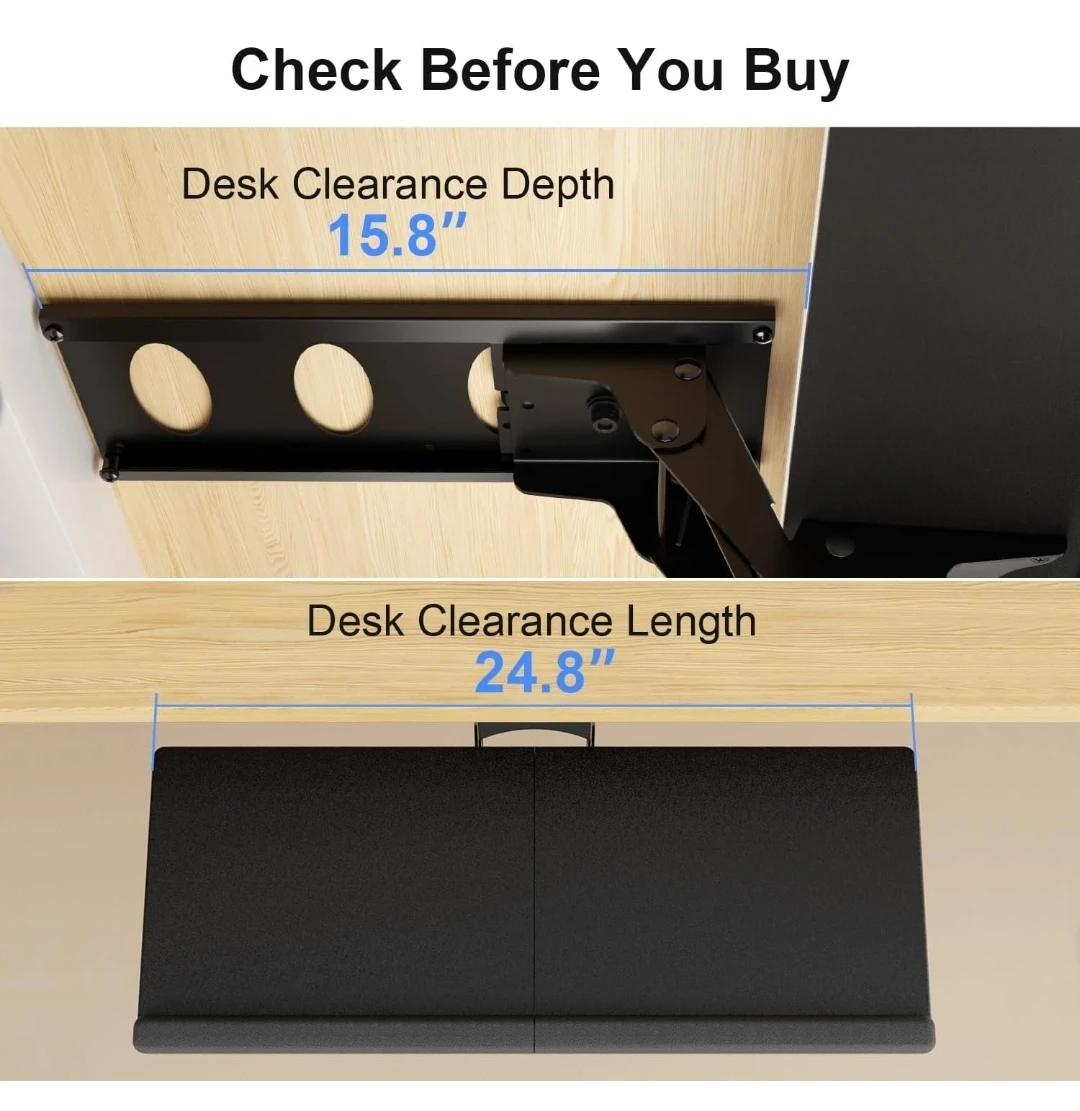 Suptek Under Desk Keyboard Tray - photo 5