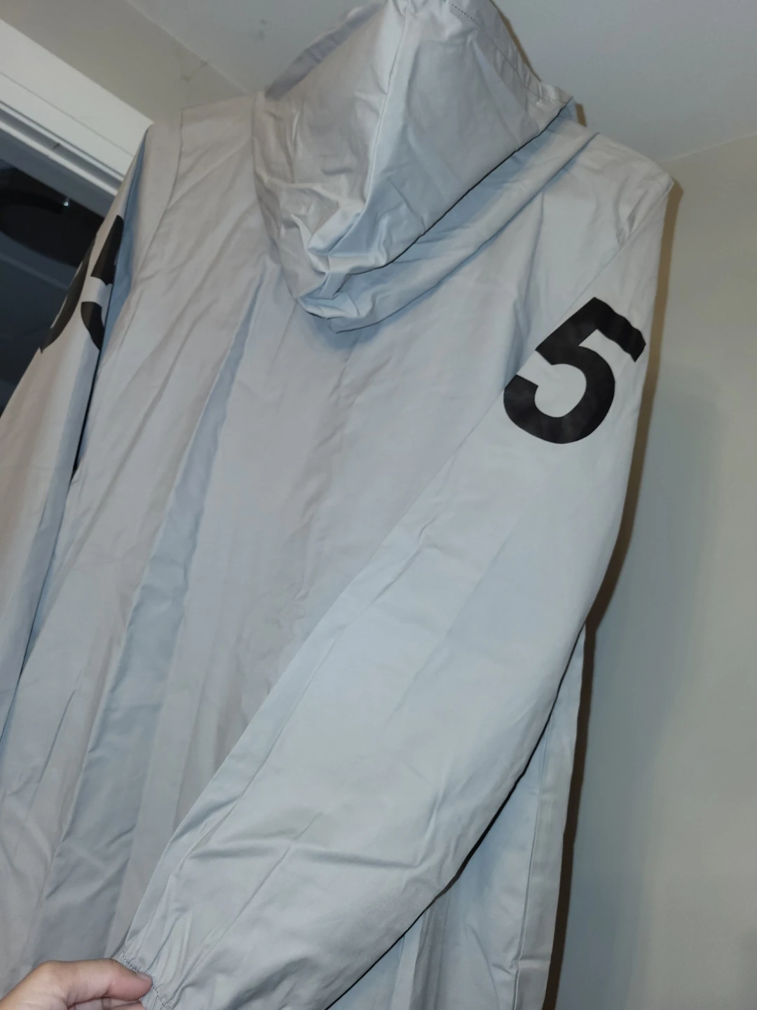 Lightweight Grey Longline Hooded Jacket - photo 3