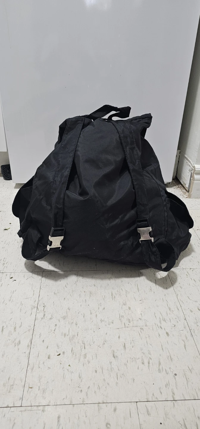 Black Nylon Backpack with Multiple Pockets - photo 3