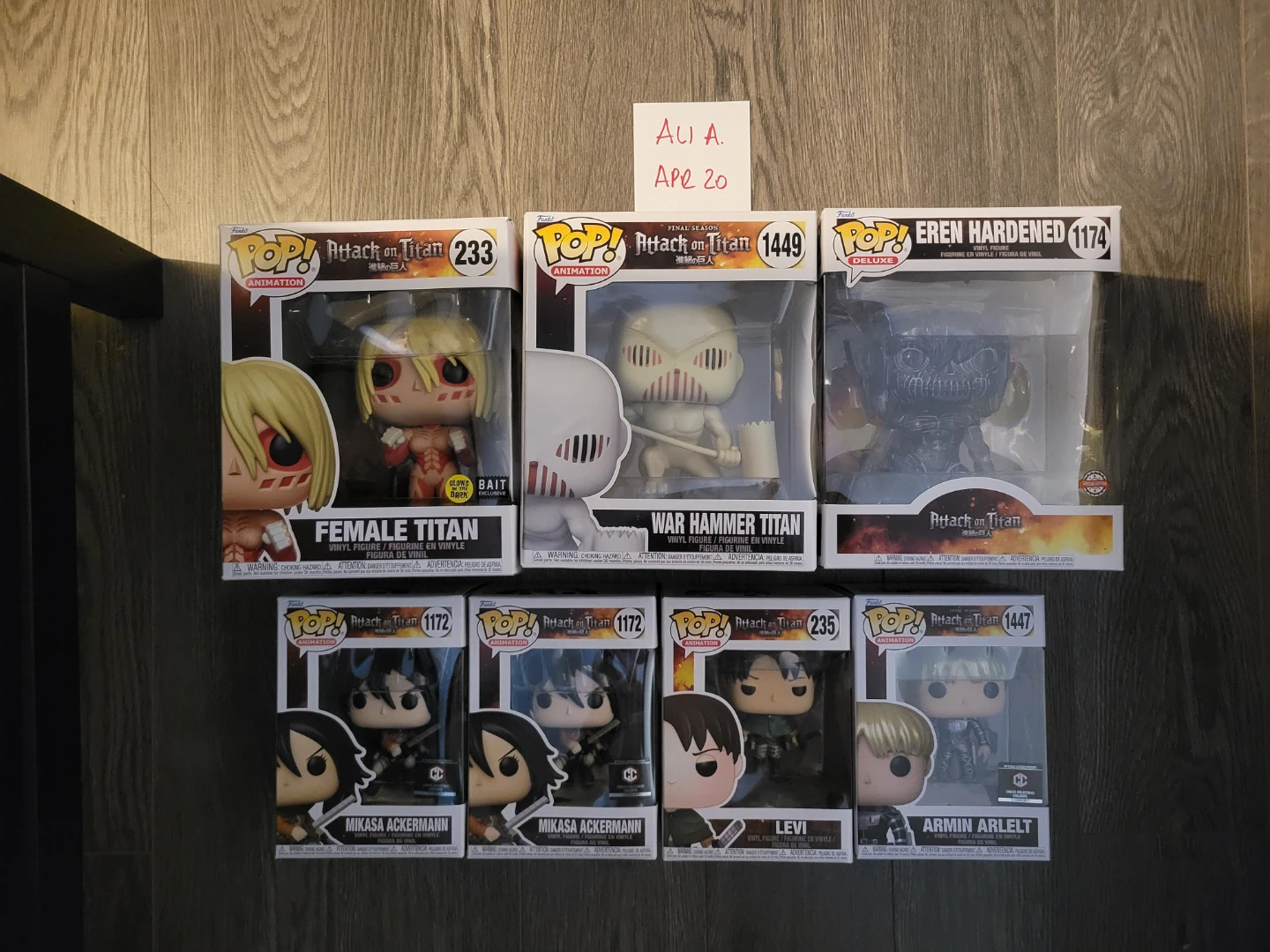 Funko Pop! Attack on Titan Vinyl Figures (Set of 7)