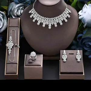 Rhinestone Jewellery Set - Necklace, Earrings, Bracelet, Ring