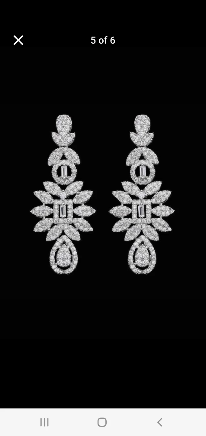 Rhinestone Jewellery Set - Necklace, Earrings, Bracelet, Ring - photo 5