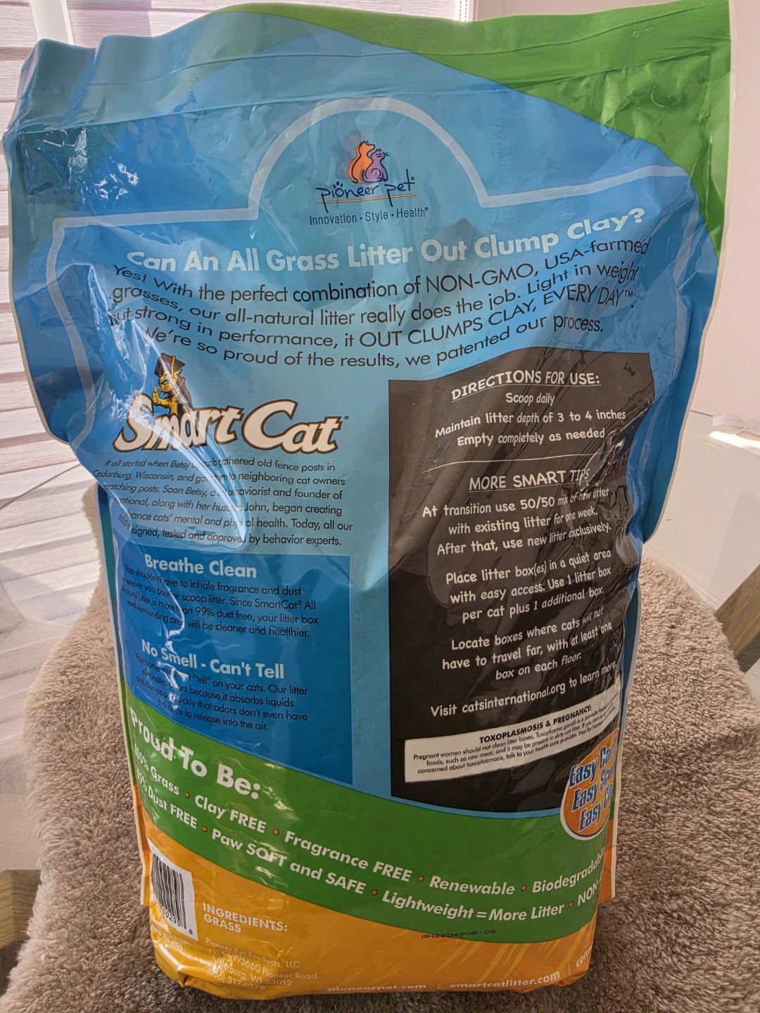 Smart Cat All Natural Lightweight Clumping Litter, 100% Grass - photo 2