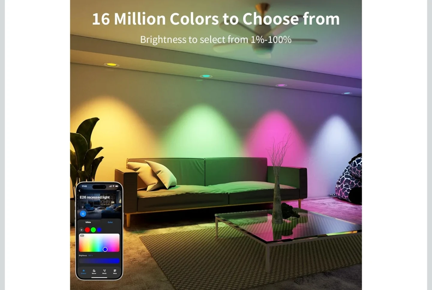 PETEME Smart LED Can Lights - 6" 6-Pack - photo 2