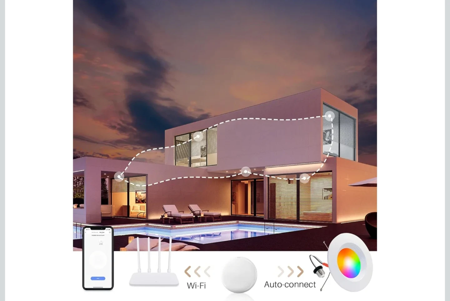 PETEME Smart LED Can Lights - 6" 6-Pack - photo 5