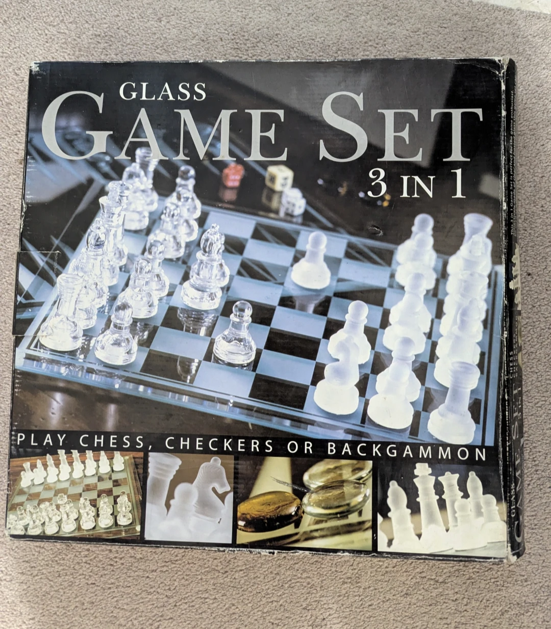 Glass 3-in-1 Game Set