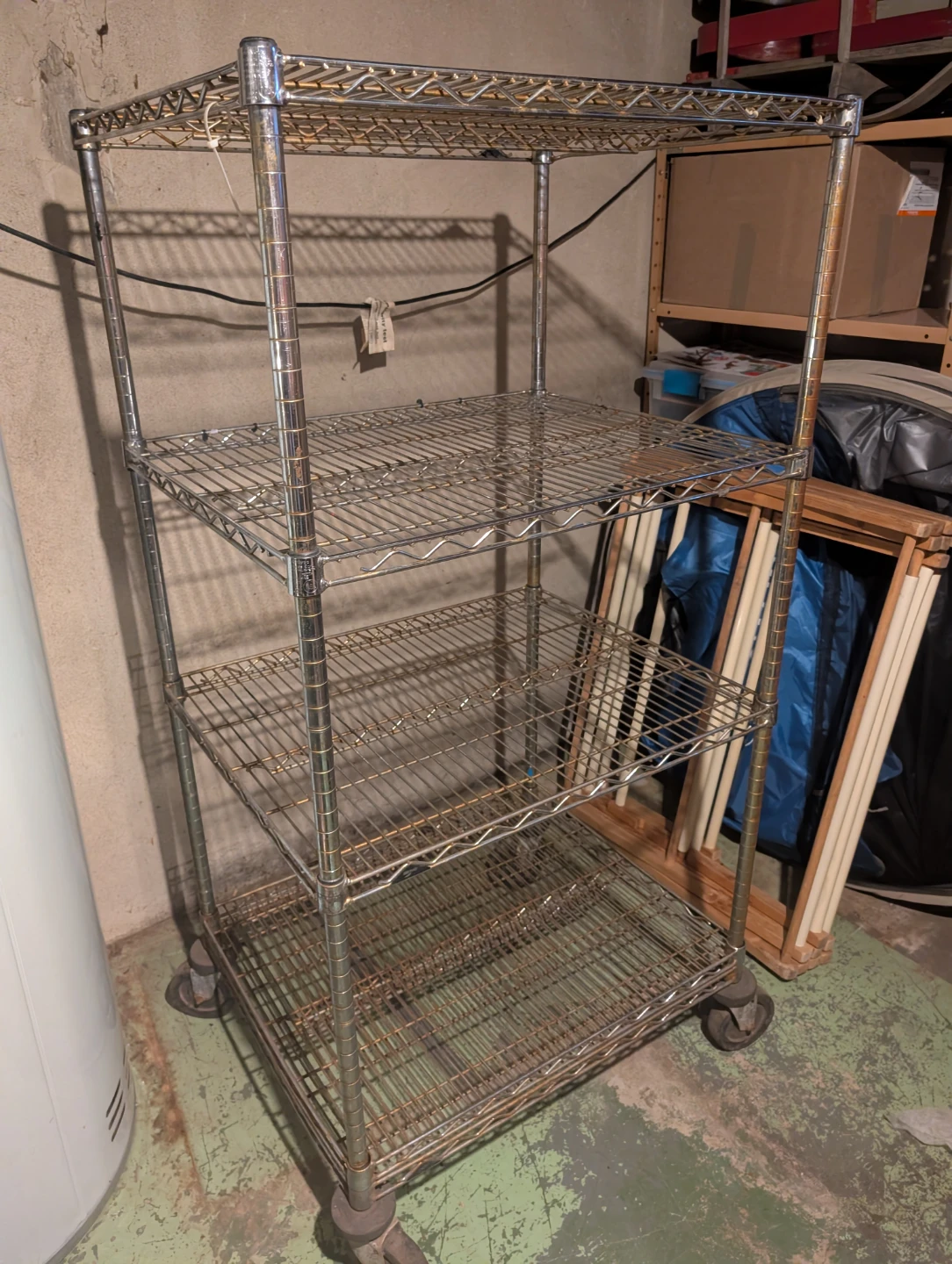 5-Tier Wire Shelving Unit on Wheels - photo 2