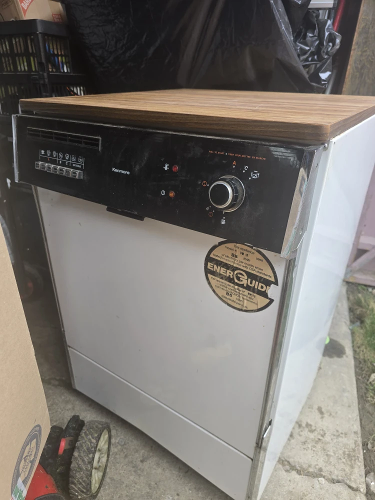 Kenmore Dishwasher with Butcher Block Top