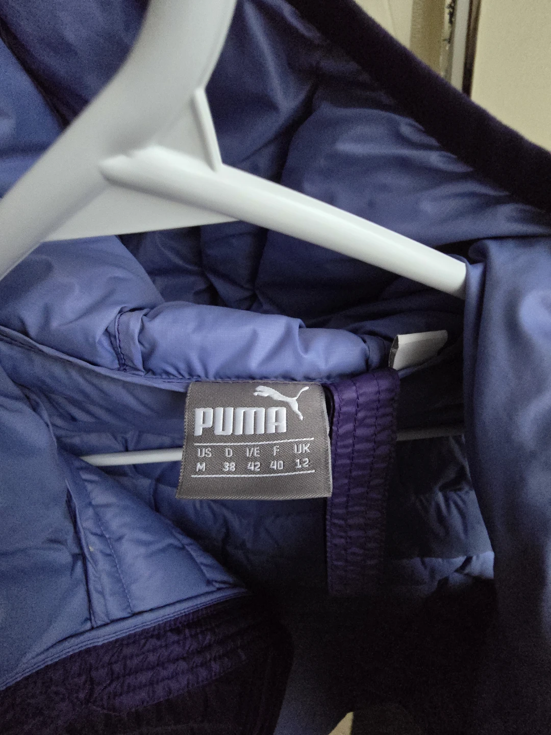 Puma Purple Hooded Puffer Vest - Size Medium - photo 2