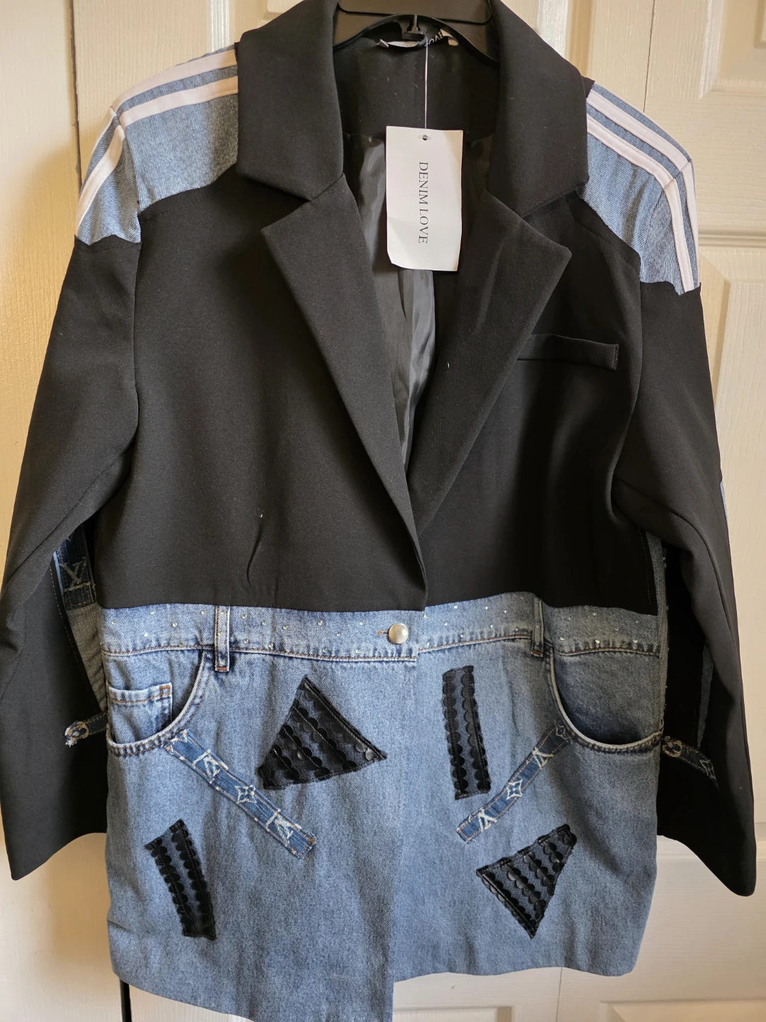 Denim Love Patchwork Blazer