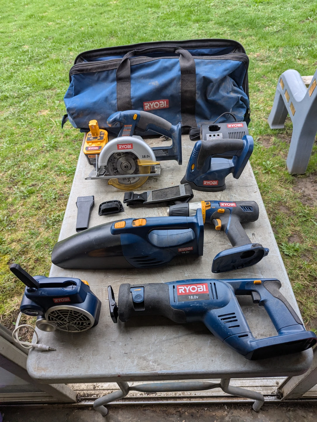 Ryobi 7 Piece Cordless Power Tool Set