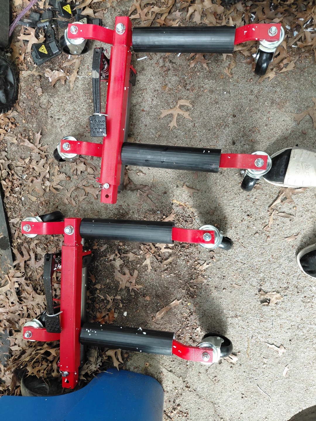 Red Car Dollies with Wheels - Set of 2