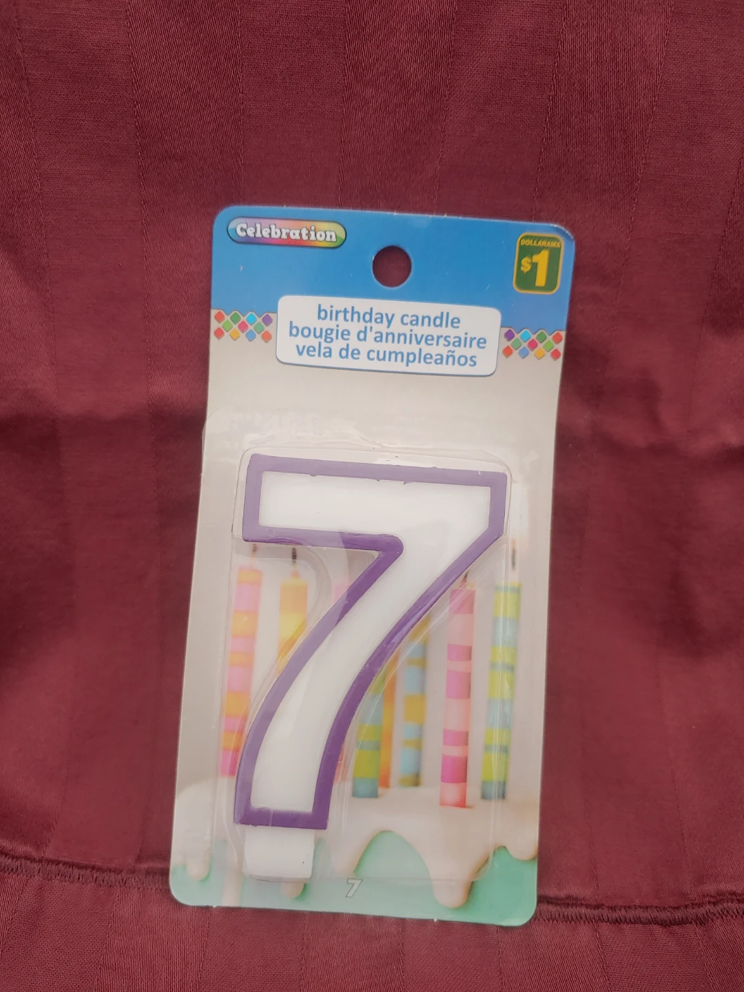 Celebration Number 7 Birthday Candle