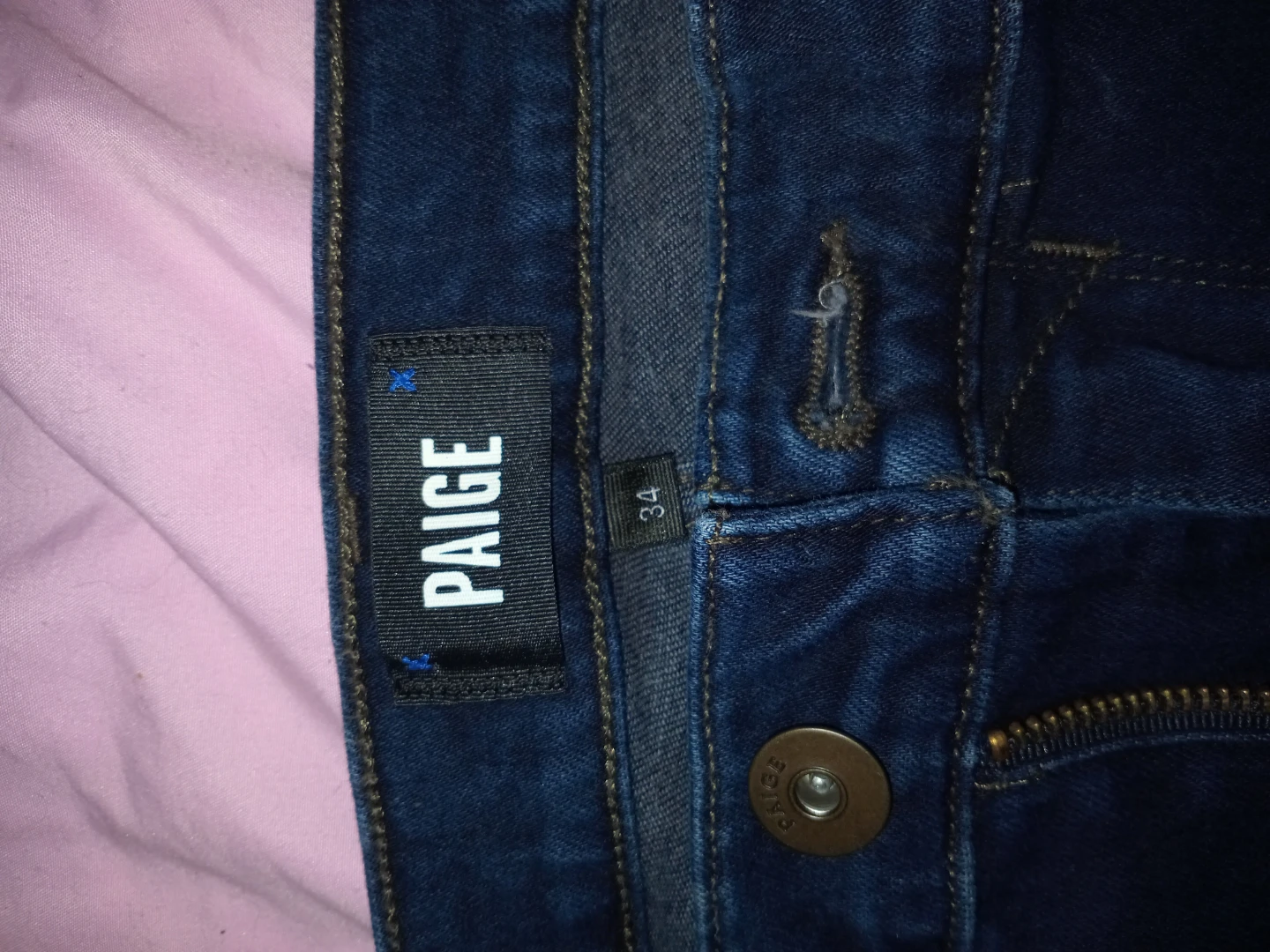 PAIGE Dark Wash Denim Jeans Size 34