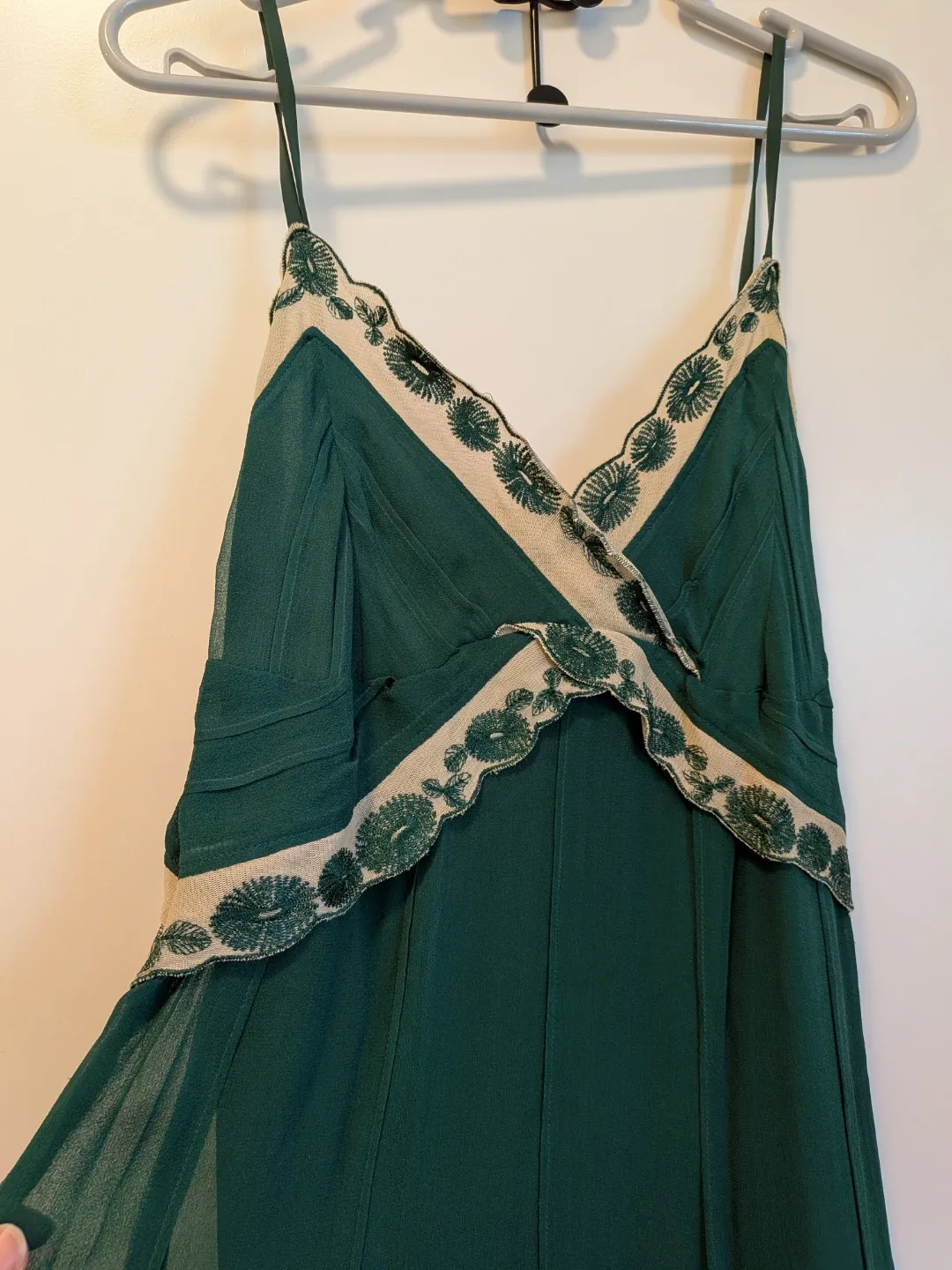 Karen Millen Green Lace Trim Slip Dress - photo 2