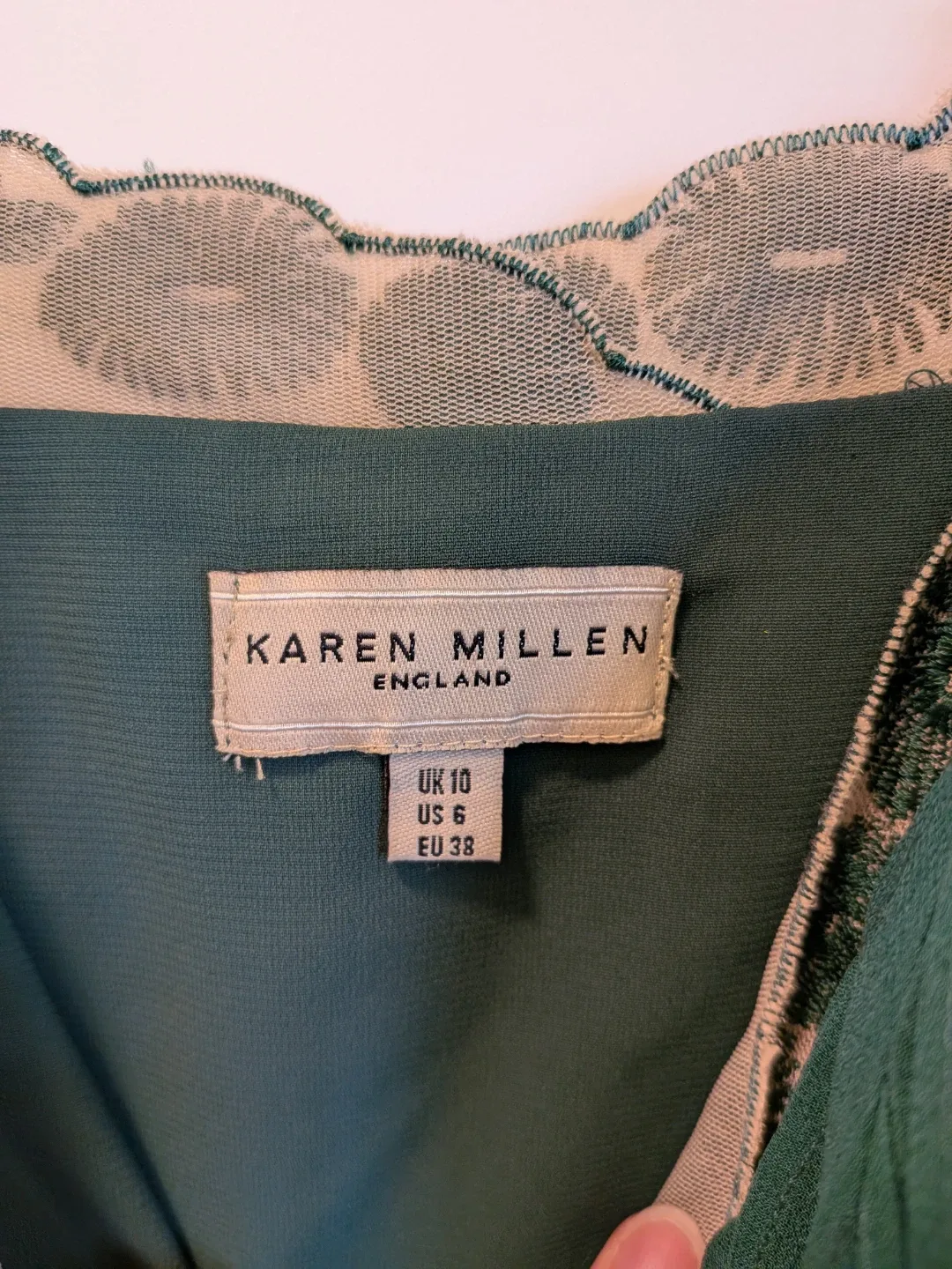 Karen Millen Green Lace Trim Slip Dress - photo 4