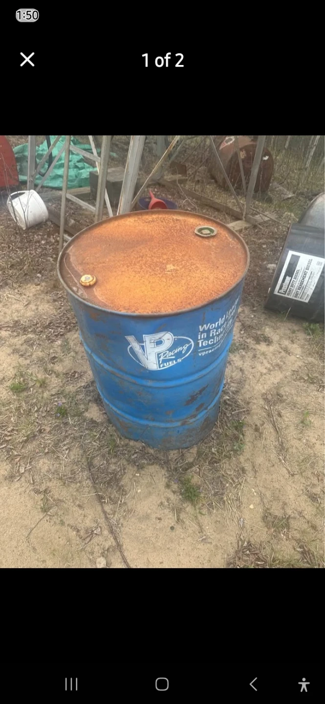 VP Racing Fuels Metal Drum Barrel