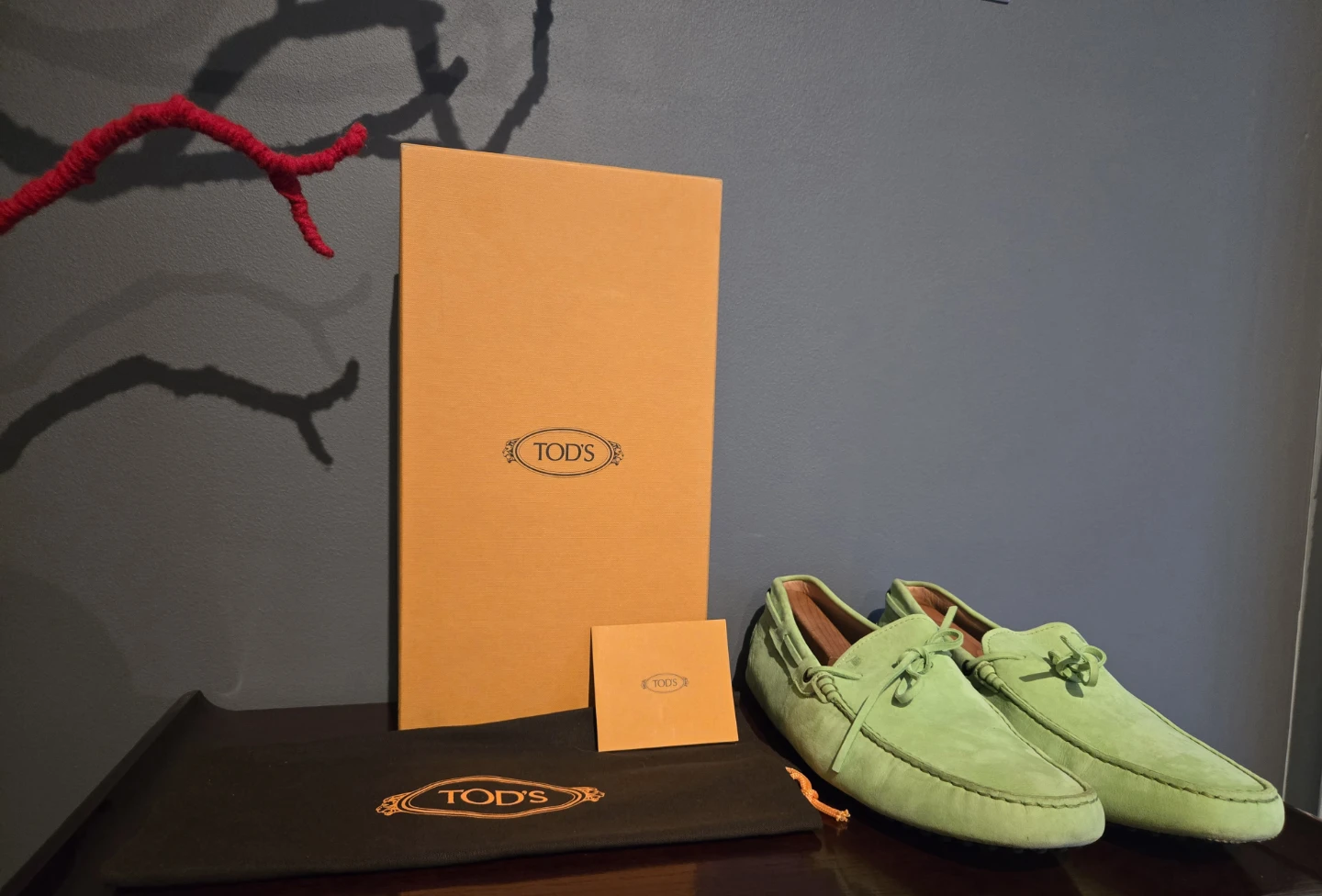 TOD'S Suede Driving Moccasins - Light Green - photo 3