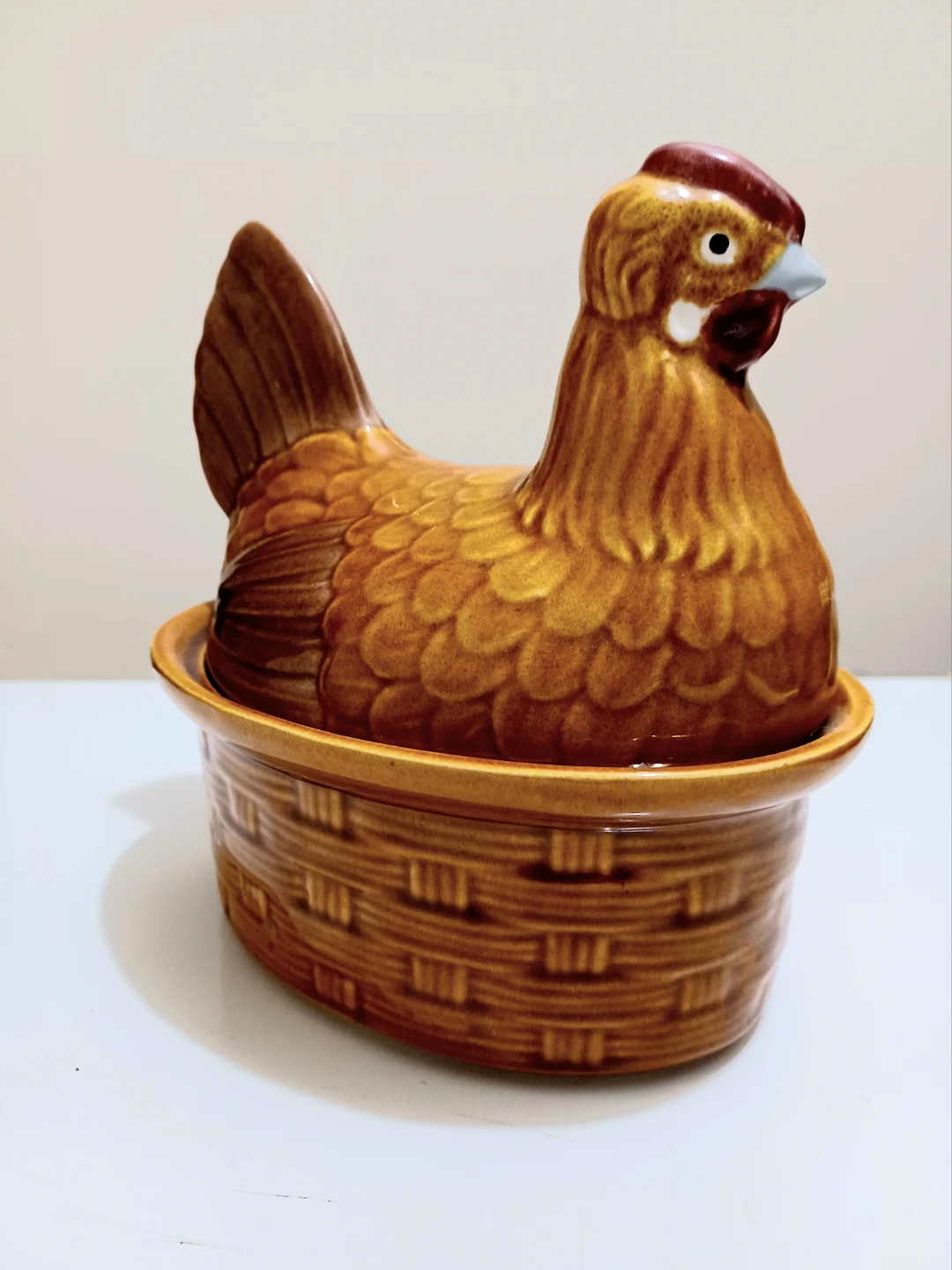 Textured Ceramic Chicken Container - photo 2