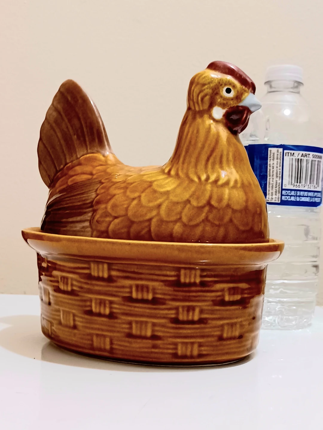 Textured Ceramic Chicken Container - photo 4