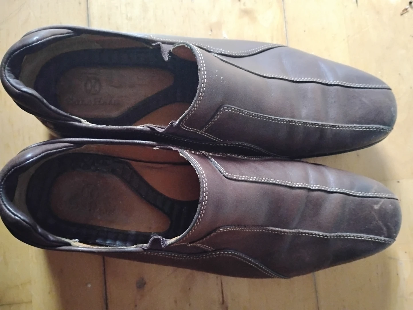 Cole Haan Men's Brown Leather Slip-On Shoes