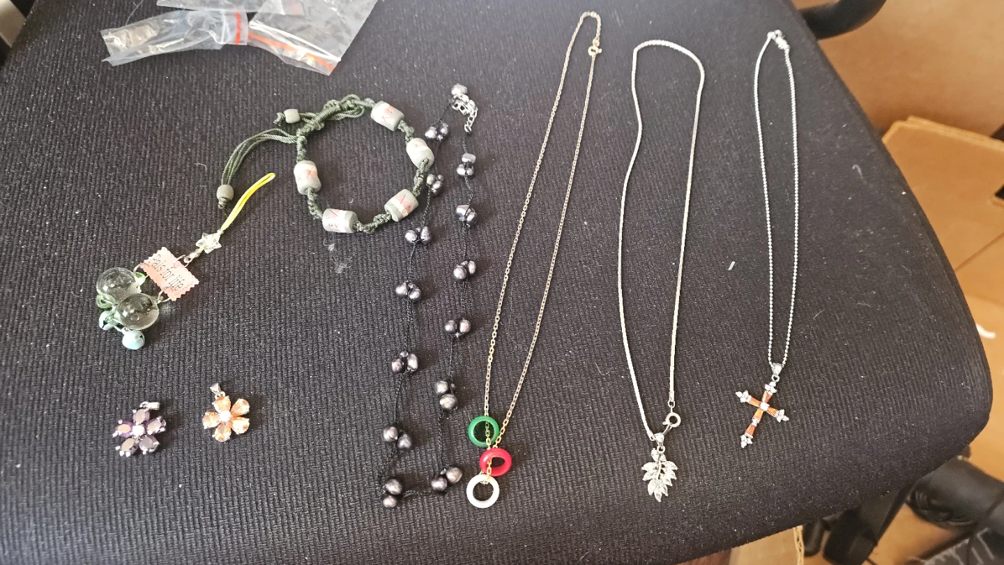 Lot of 4 Necklaces and 1 Bracelet and phone trinket