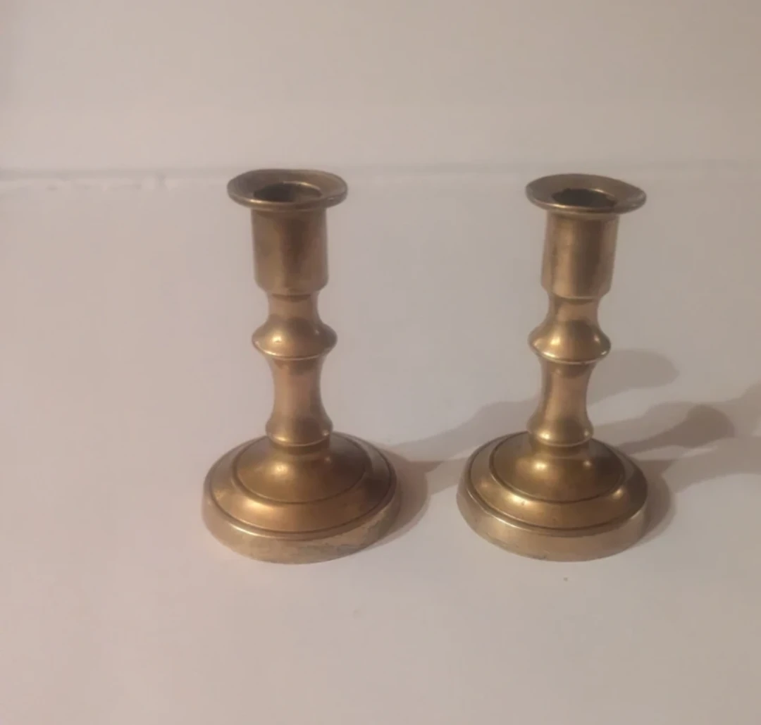 Set of 2 Brass Candlesticks