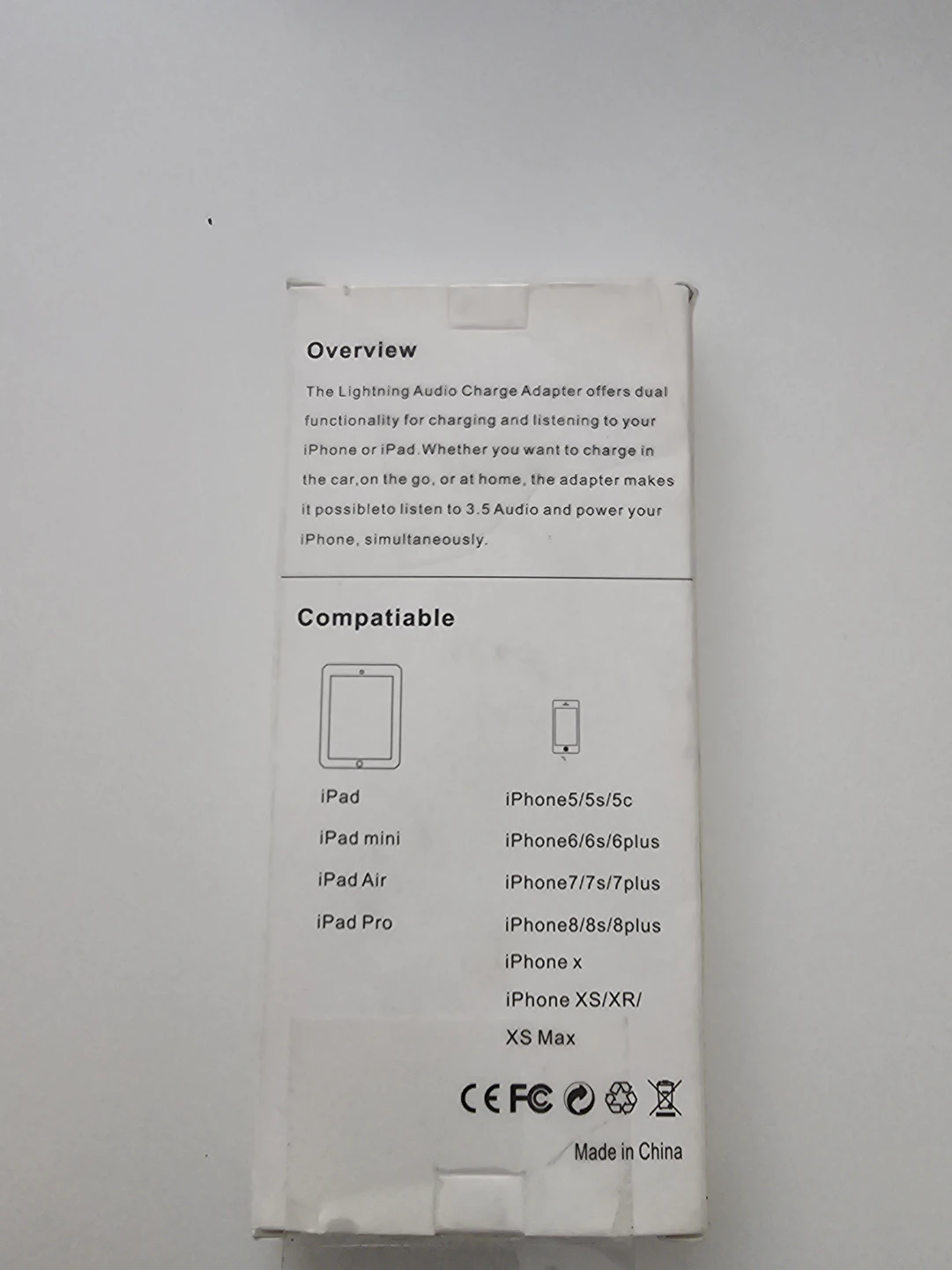 Lightning Audio Charge Adapter