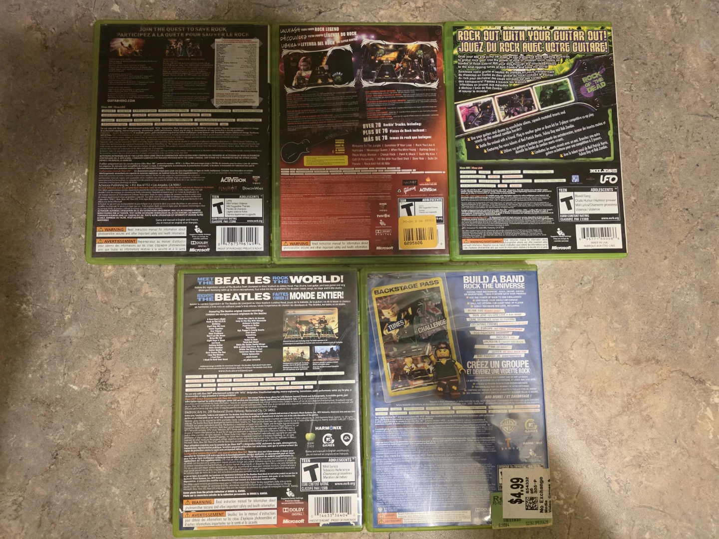 Xbox 360 Guitar Hero & Rock Band Game Bundle - photo 2