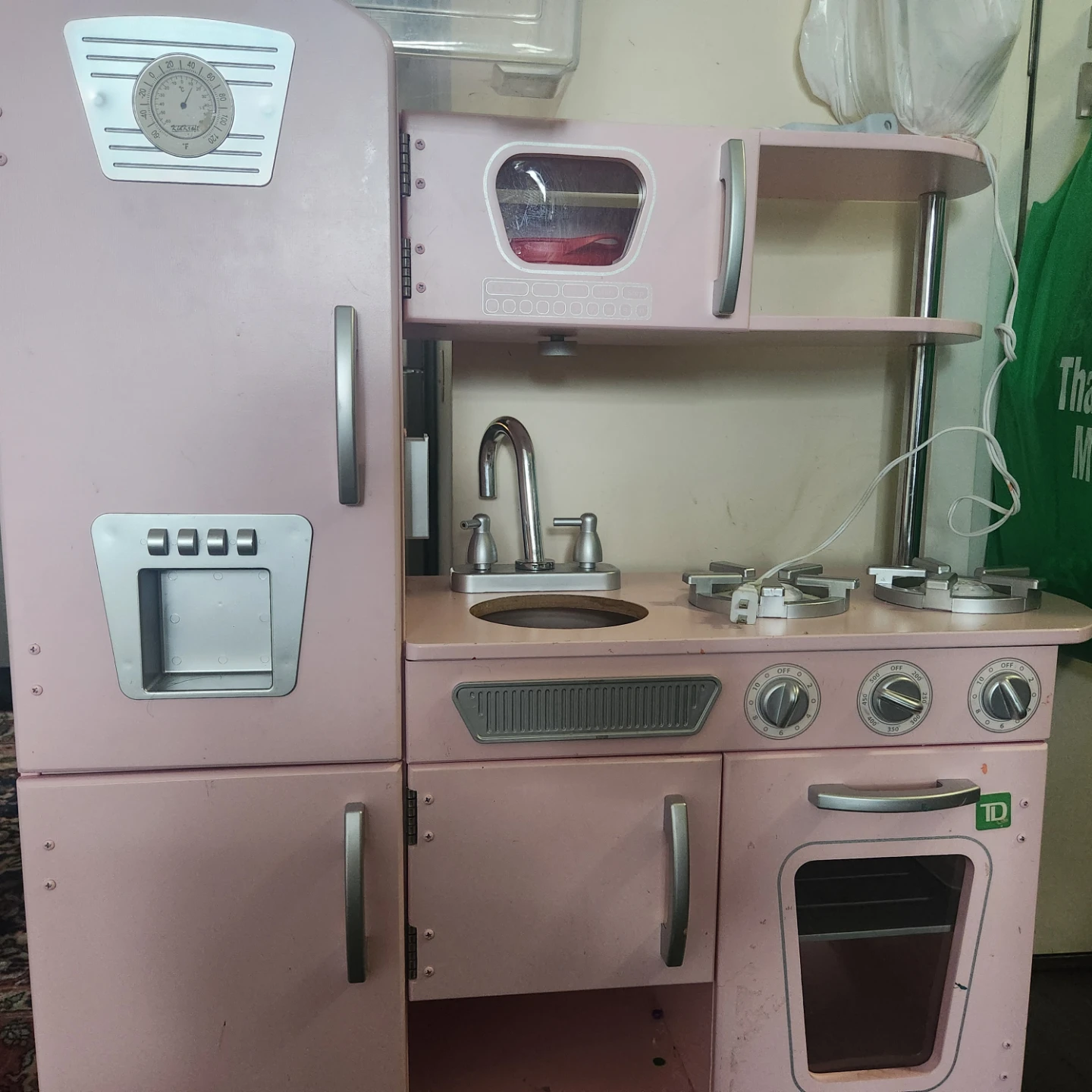 Pink Wooden Play Kitchen
