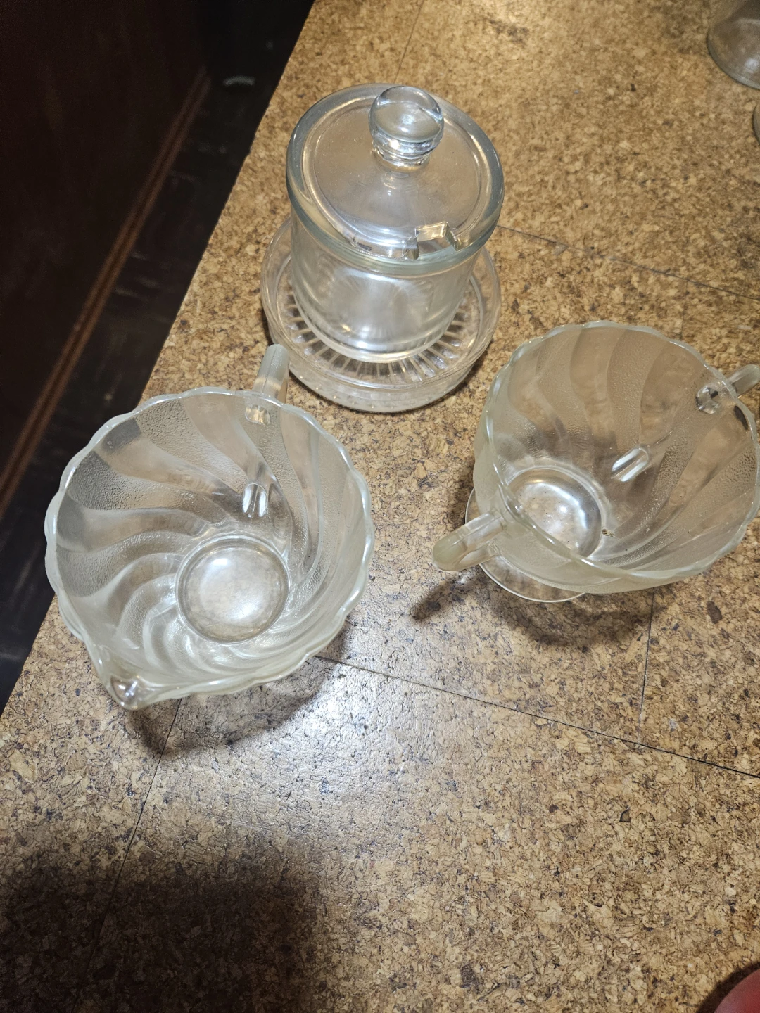 Glass Creamer Pitcher Set with Sugar Bowl - photo 4