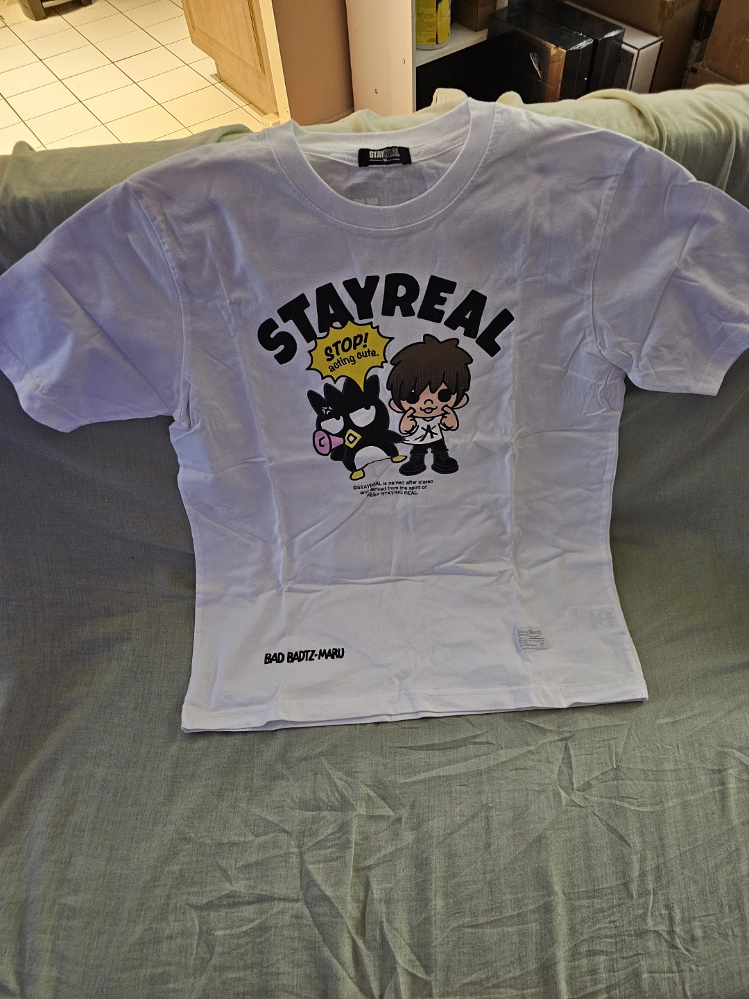 Stayreal x Badtz-Maru Graphic T-Shirt Men Asian Size Medium